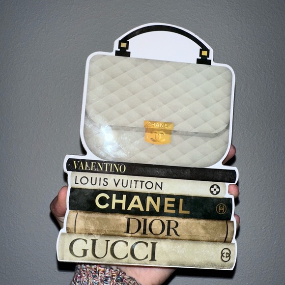 NWT fashion purse and books Desk Art home decor - Picture 2 of 5